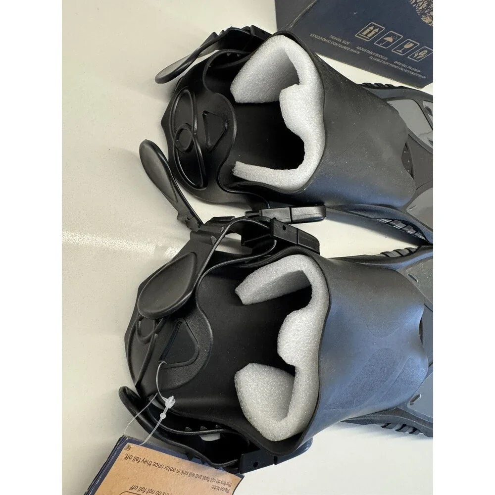 Capas Snorkel Fins Black Adult S/M 4.5-8.5 Swim Diving Flippers Adjustable